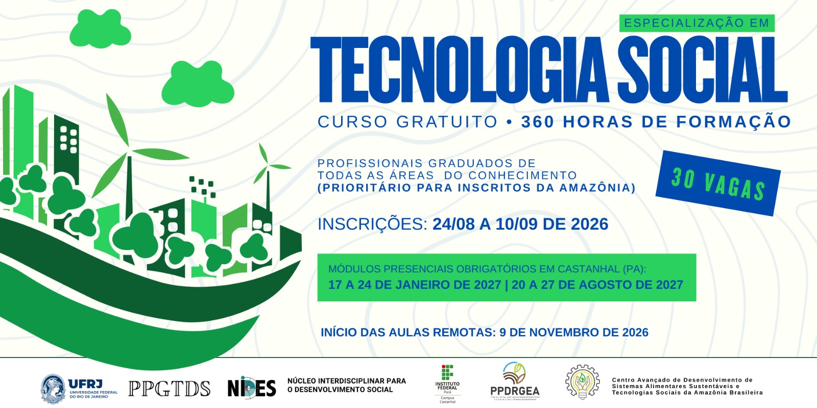 Especialização em Tecnologia Social – UFRJ
